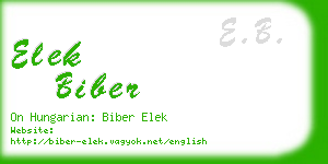 elek biber business card